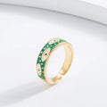 Ring Against Evil Eye Blue Turkish Ring Green