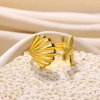 Shell and starfish ring