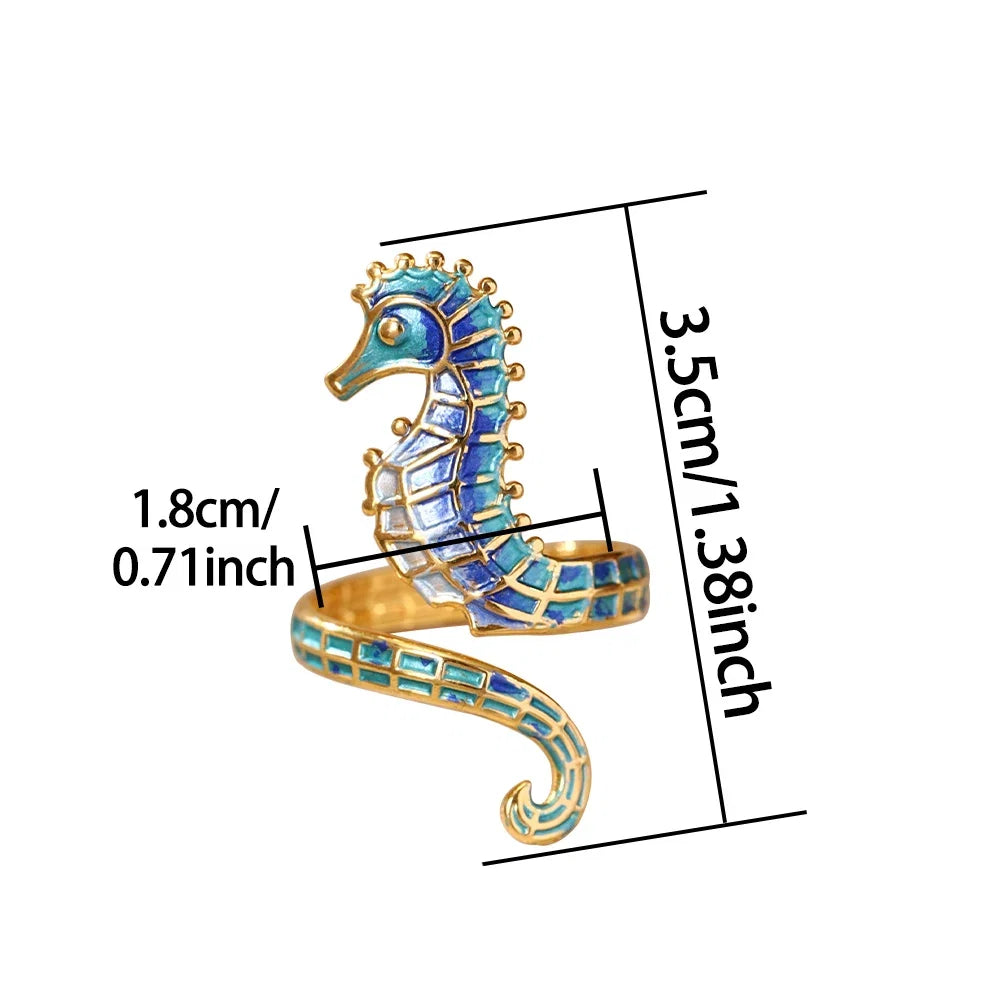 Seahorse Shell Ring