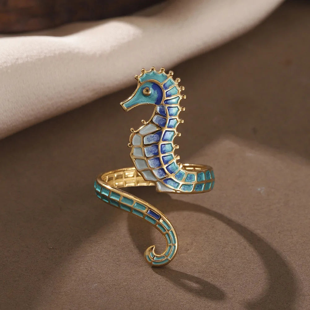 Seahorse Shell Ring