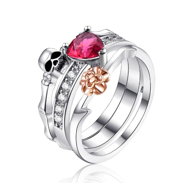 Silver Skull Ring for Women