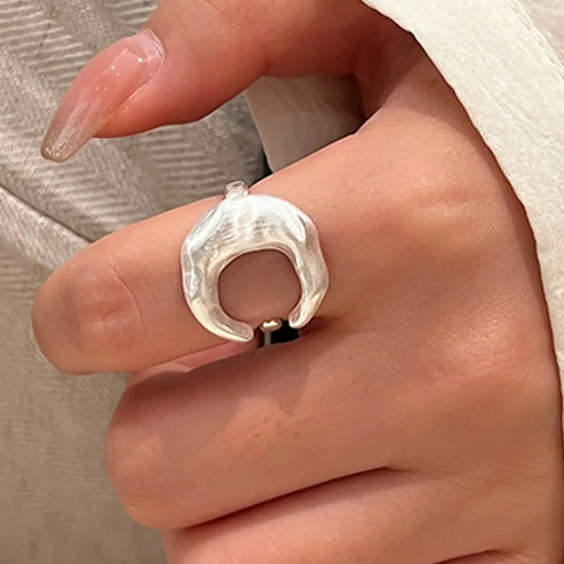 Crescent Moon Ring for Women