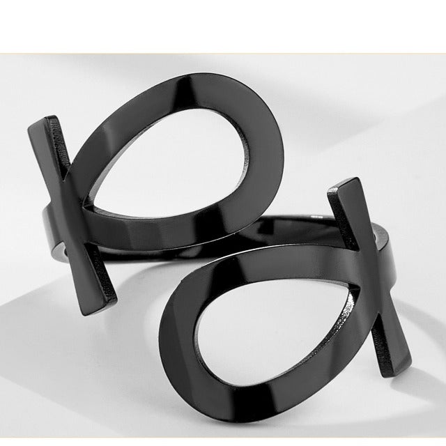 Egyptian Ankh Cross Ring Signet Antique Egypt black