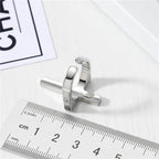 Black Gothic Cross Ring Christian Men