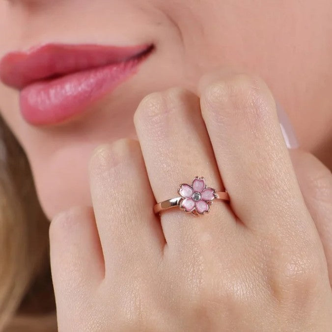 Adjustable Sakura anxiety ring
