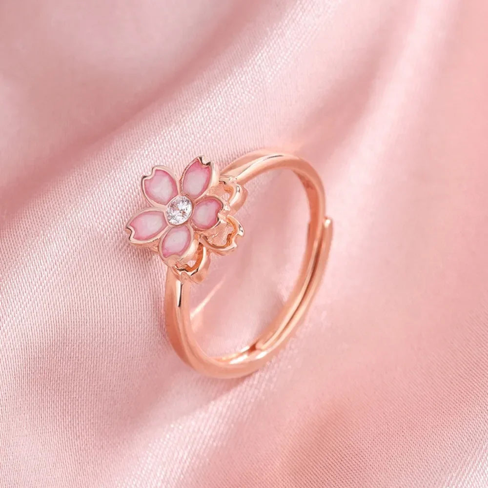 Adjustable Sakura anxiety ring
