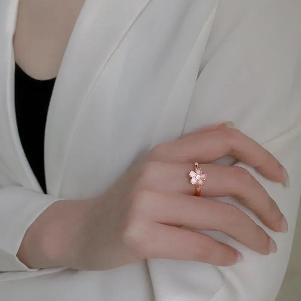 Adjustable Sakura anxiety ring