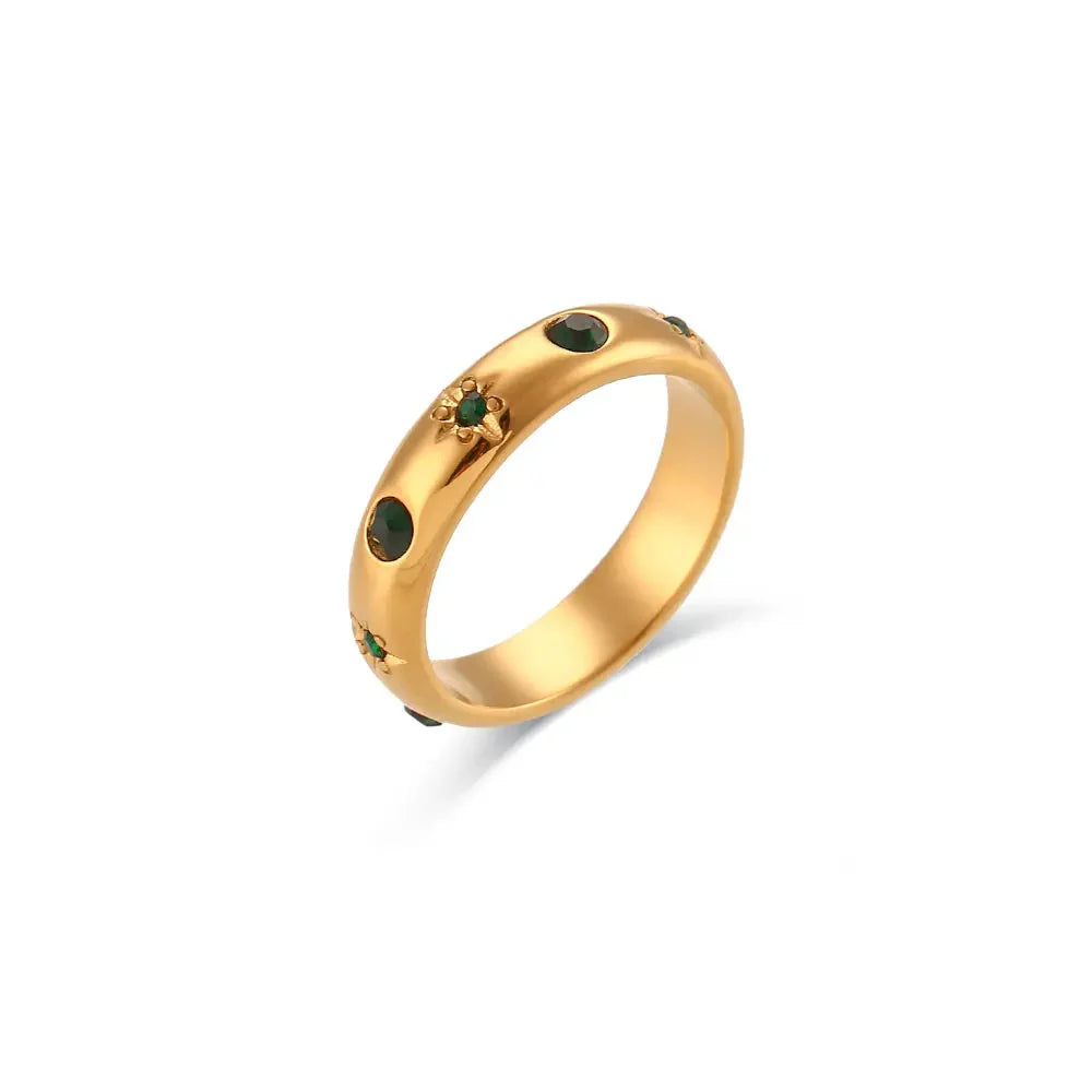 Stylish Ring with Pearls and Zircon 3