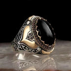 Wide ring for Muslim Arab men in black