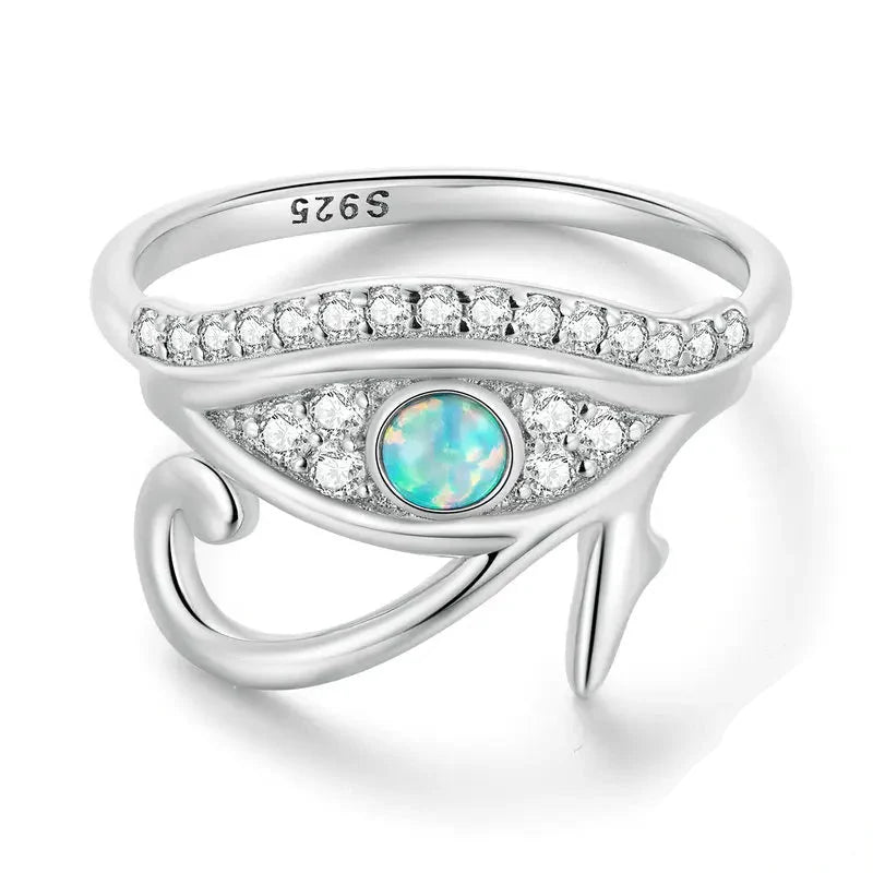 Egypt Eye of Horus Oudjat Silver Ring