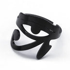 Egypt Ring Eye of Horus Oudjat Witchcraft black