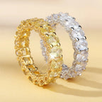 Full-circle shiny zircon ring