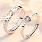 Endless Love Silver and Diamond Ring (Set of 2)