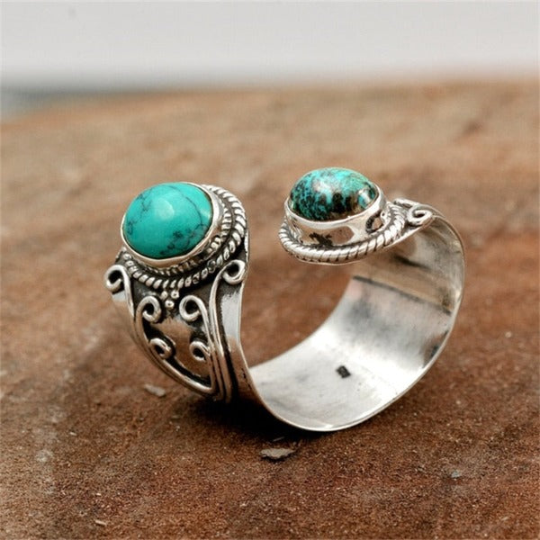 Ethnic Ring Natural Stones