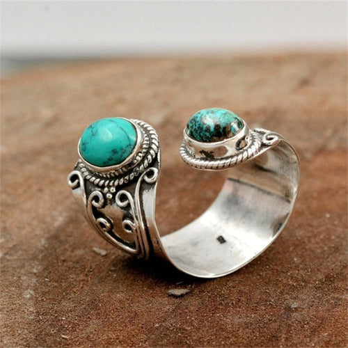 Ethnic Ring Natural Stones