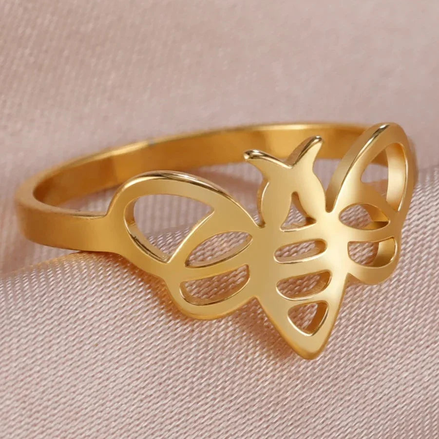 Women's bee ring in gold
