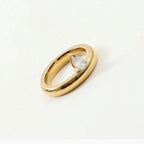 Fine Water Drop Ring with Zircon Pearl 1