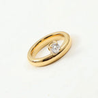 Fine Water Drop Ring with Zircon Pearl 2