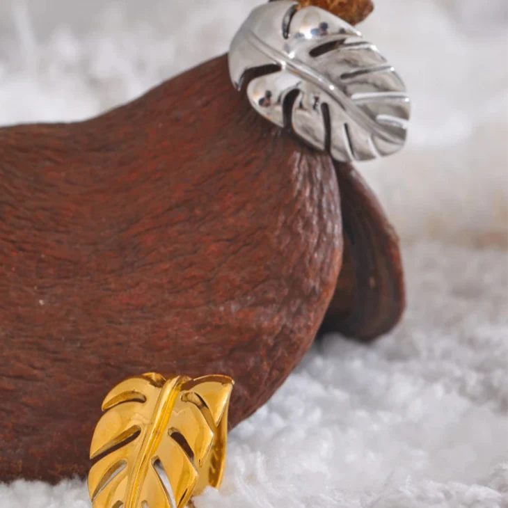 Silver Palm Leaf Ring