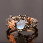 Autumn Leaves Ring with Pearl