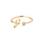 Thin women's ring personalized with initial j