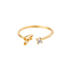 Thin women's ring personalized with initial g