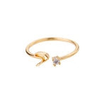 Thin women's ring personalized with initial s