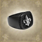 Fleur de Lys Signet Ring silver