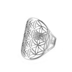 Dawapara Flower of Life Mandala ring silver