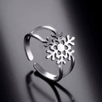 Snowflake Ring for Women Silver Ring