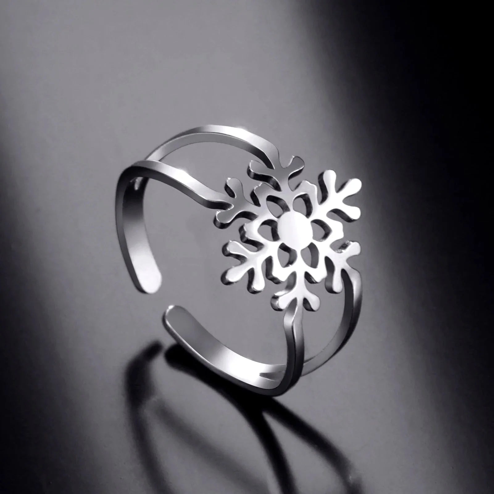 Snowflake Ring for Women Silver Ring