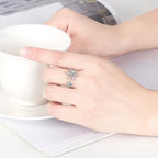 Women's Silver Snowflake Ring