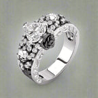 Gothic Woman's Black Ring