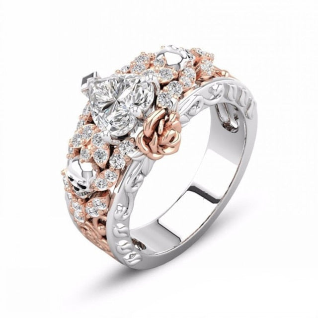 Gothic Woman's Rose Gold Ring