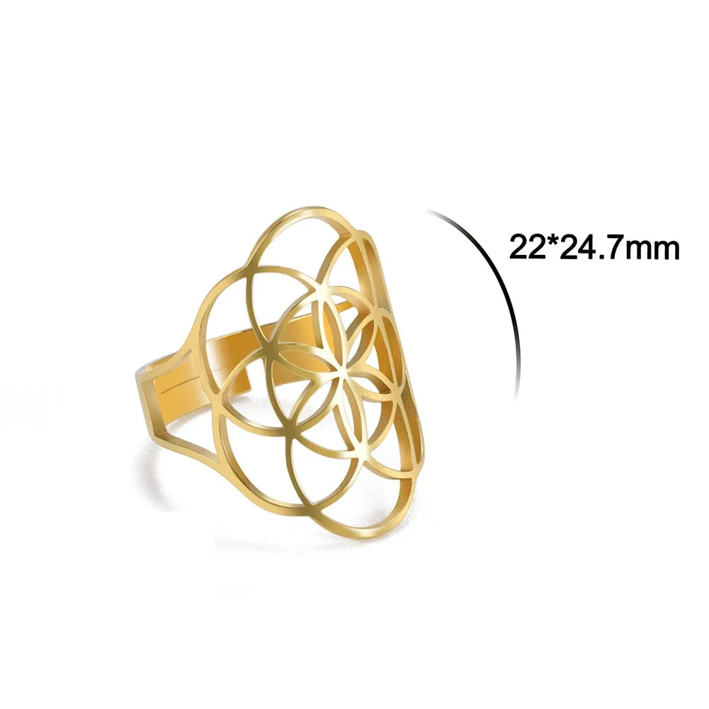Seed of Life Ring Women Ring