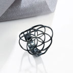 Seed of Life Ring Women Black Ring