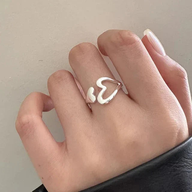 Large Heart Ring Women's Band