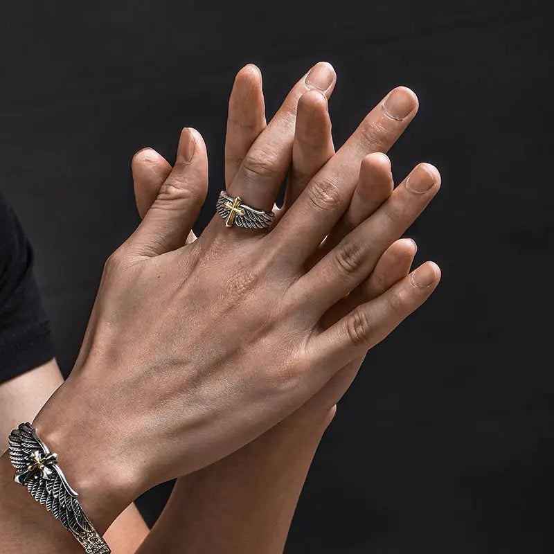 Men's Cross Christian Ring