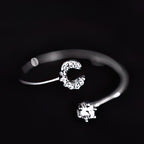 Women's initial ring - letter c