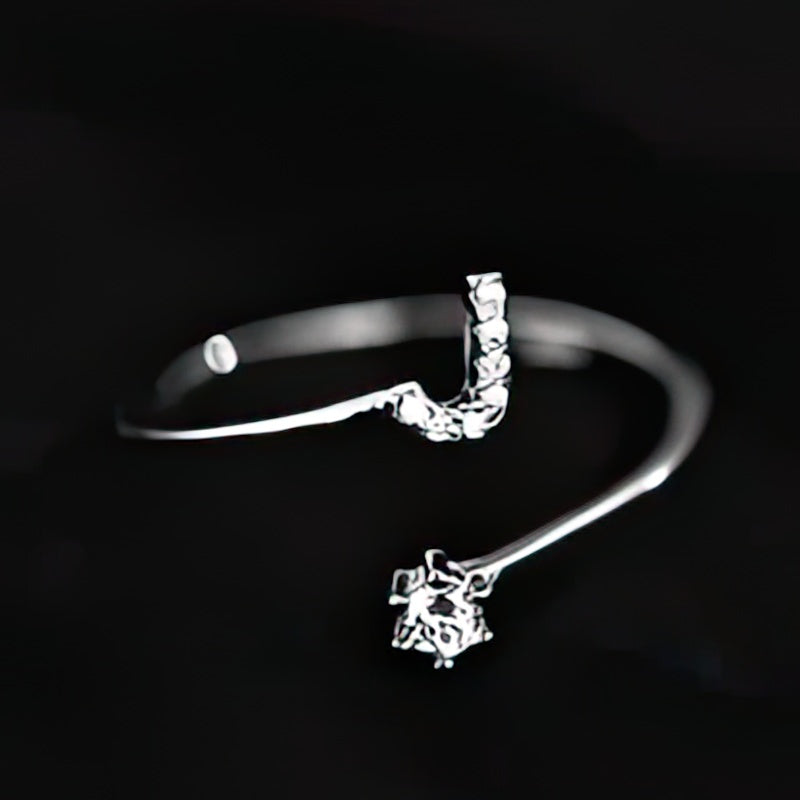 Women's initial ring - letter j
