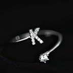 Women's initial ring - letter k