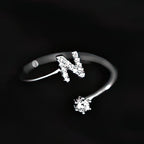 Women's initial ring - letter n
