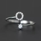 Women's initial ring - letter o