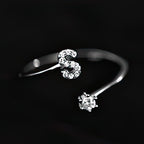 Women's initial ring - letter s