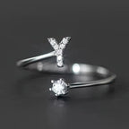 Women's initial ring - letter y