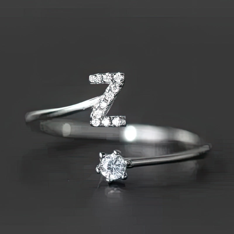 Women's initial ring - letter z