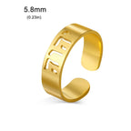 Wide ring with Hebrew engraving