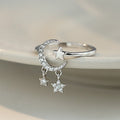 Moon and Star Ring Women's Star Ring