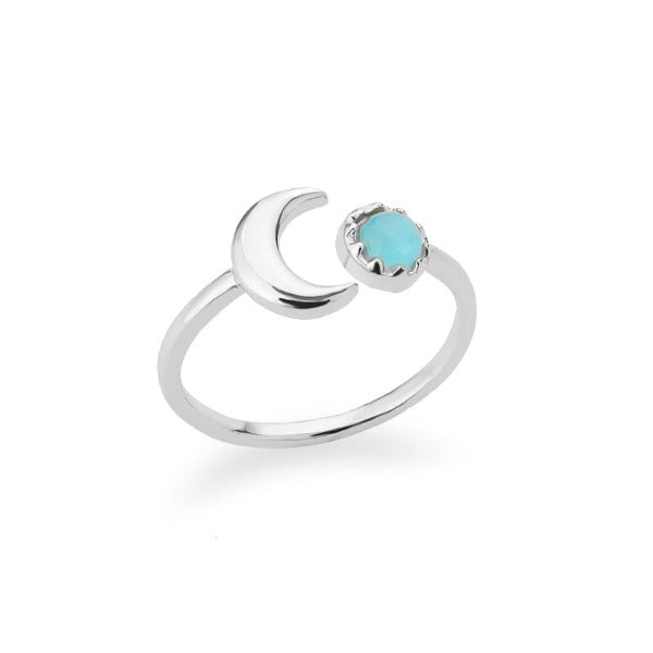 Moon Ring Woman Star Ring silver