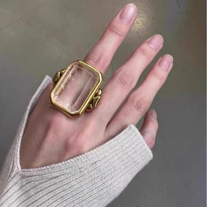 Marique ring vintage French crystal